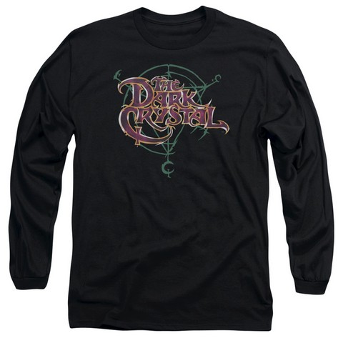 Dark Crystal-Symbol Logo - Long Sleeve Adult 18-1 Tee - Black- Medium