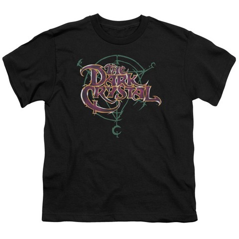Dark Crystal-Symbol Logo - Short Sleeve Youth 18-1 Tee - Black- Large