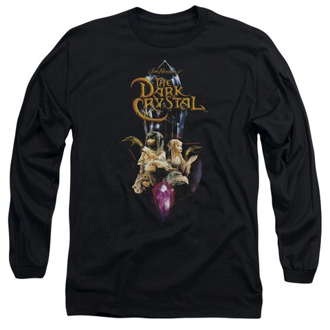 Dark Crystal-Crystal Quest - Long Sleeve Adult 18-1 Tee - Black- Medium