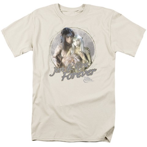 Dark Crystal-Jen & Kira - Short Sleeve Adult 18-1 Tee - Cream- Medium
