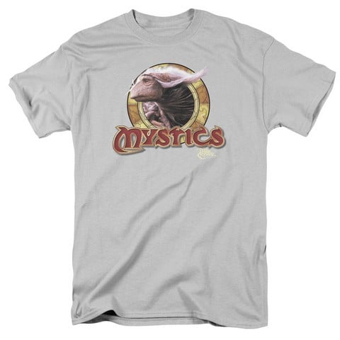 Dark Crystal-Mystics Circle - Short Sleeve Adult 18-1 Tee - Silver- Medium