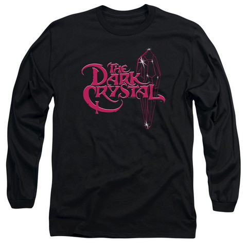 Dark Crystal-Bright Logo - Long Sleeve Adult 18-1 Tee - Black- Medium