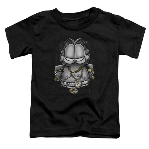 Garfield-Lasagna For Life Short Sleeve Toddler Tee- Black - Medium 3T