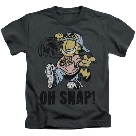 Garfield-Oh Snap Short Sleeve Juvenile 18-1 Tee- Charcoal - Medium 5-6
