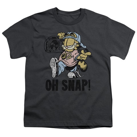 Garfield-Oh Snap Short Sleeve Youth 18-1 Tee- Charcoal - Medium