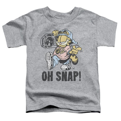 Garfield-Oh Snap Short Sleeve Toddler Tee- Heather - Medium 3T