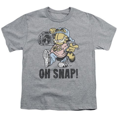 Garfield-Oh Snap Short Sleeve Youth 18-1 Tee- Heather - Small