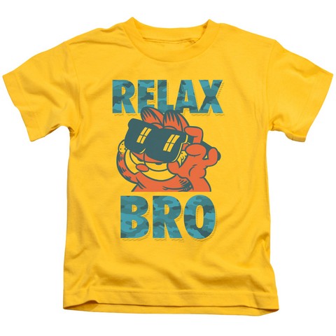 Garfield-Relax Bro Short Sleeve Juvenile 18-1 Tee- Yellow - Large 7