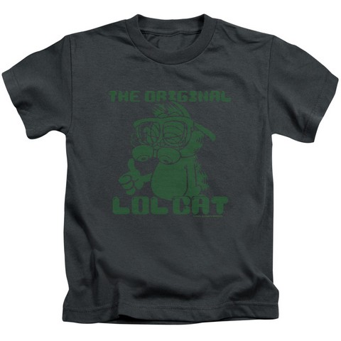 Garfield-Og Lol Short Sleeve Juvenile 18-1 Tee- Charcoal - Medium 5-6