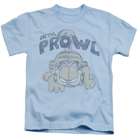 Garfield-Prowl Short Sleeve Juvenile 18-1 Tee- Light Blue - Medium 5-6