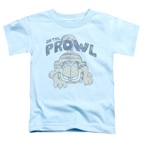 Garfield-Prowl Short Sleeve Toddler Tee- Light Blue - Small 2T