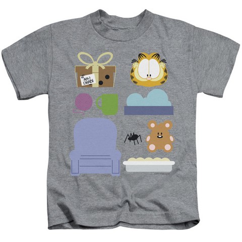 Garfield-Gift Set Short Sleeve Juvenile 18-1 Tee- Athletic Heather - Large 7