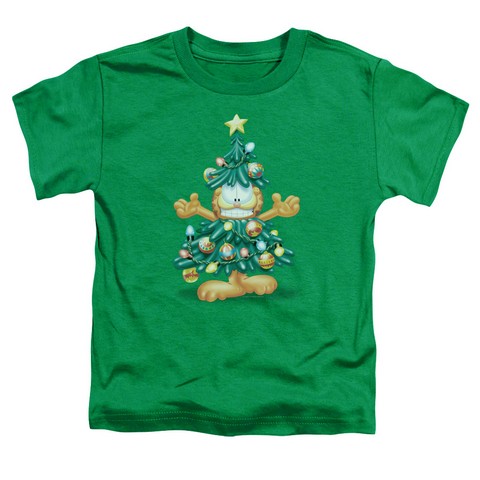 Garfield-Tree Short Sleeve Toddler Tee- Kelly Green - Large 4T