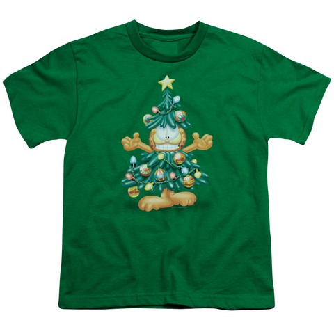 Garfield-Tree Short Sleeve Youth 18-1 Tee, Kelly Green - Medium