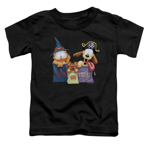 Garfield-Grab Bags Short Sleeve Toddler Tee- Black - Medium 3T