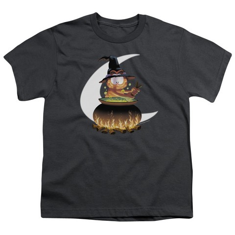 Garfield-Stir The Pot Short Sleeve Youth 18-1 Tee- Charcoal - Small
