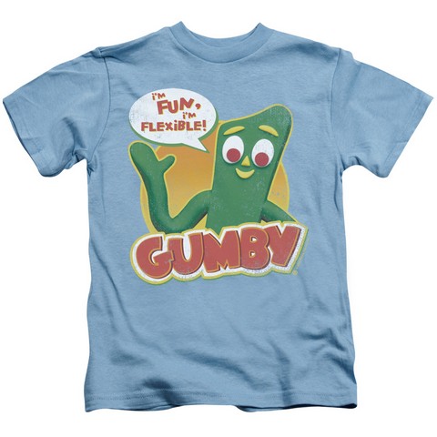 Gumby-Fun & Flexible Short Sleeve Juvenile 18-1 Tee- Carolina Blue - Large 7