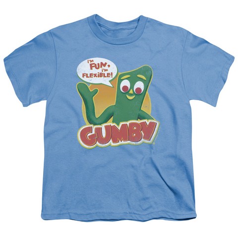 Gumby-Fun & Flexible Short Sleeve Youth 18-1 Tee- Carolina Blue - Medium