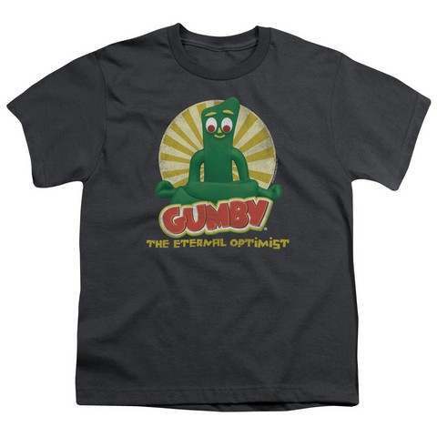 Gumby-Optimist Short Sleeve Youth 18-1 Tee- Charcoal - Medium