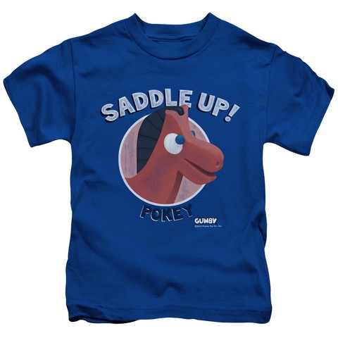 Gumby-Saddle Up Short Sleeve Juvenile 18-1 Tee- Royal - Large 7