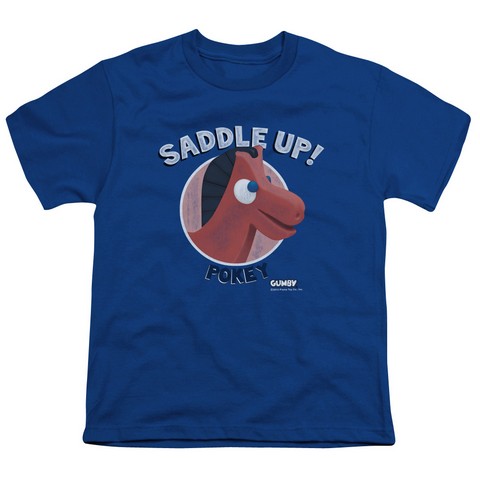 Gumby-Saddle Up Short Sleeve Youth 18-1 Tee- Royal - Small