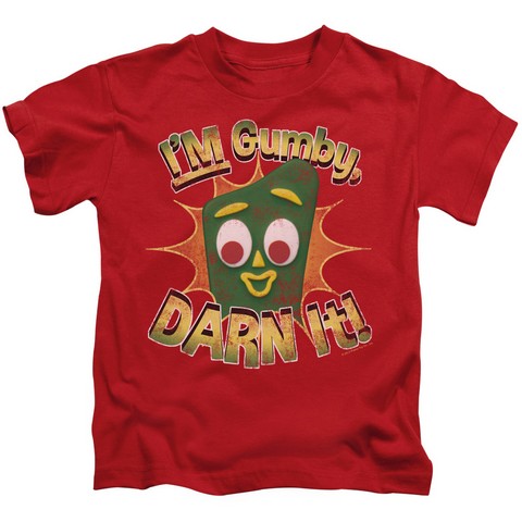 Gumby-Darn It Short Sleeve Juvenile 18-1 Tee- Red - Large 7