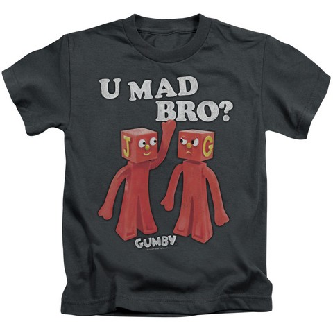 Gumby-U Mad Bro Short Sleeve Juvenile 18-1 Tee- Charcoal - Large 7