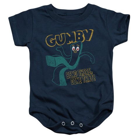 Gumby-Bend There Infant Snapsuit- Navy - Large 18 Months