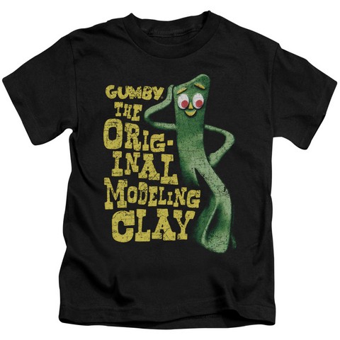 Gumby-So Punny Short Sleeve Juvenile 18-1 Tee- Black - Medium 5-6