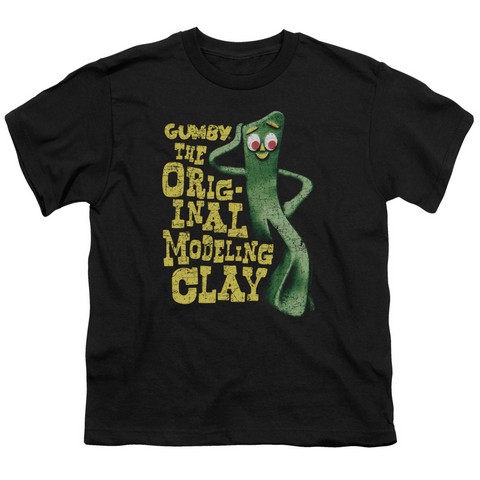 Gumby-So Punny Short Sleeve Youth 18-1 Tee- Black - Large