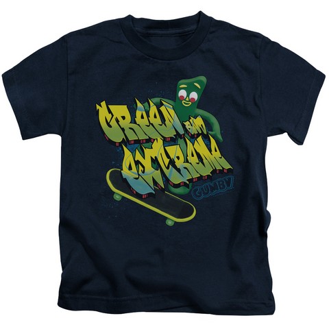 Gumby-Green And Extreme Short Sleeve Juvenile 18-1 Tee- Navy - Large 7
