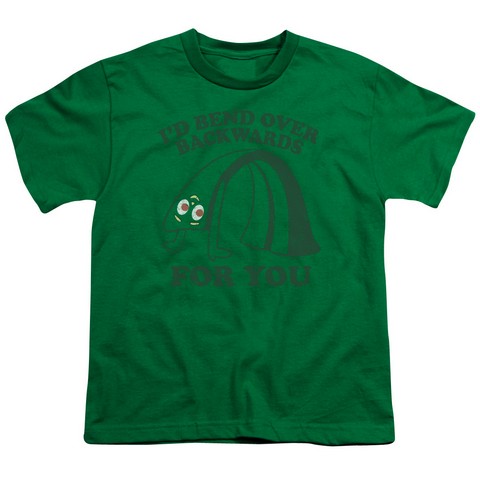 Gumby-Bend Backwards Short Sleeve Youth 18-1 Tee- Kelly Green - Medium