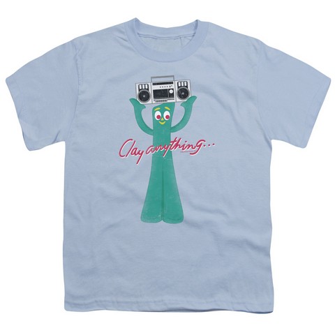 Gumby-Clay Anything Short Sleeve Youth 18-1 Tee- Light Blue - XL