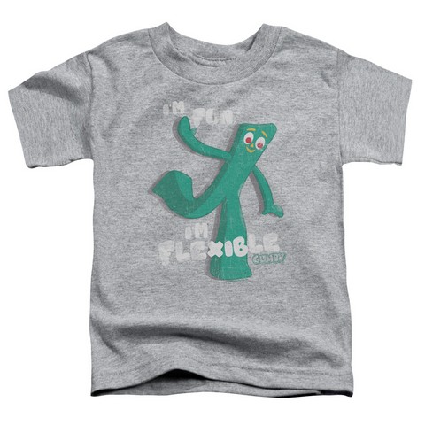 Gumby-Flex Short Sleeve Toddler Tee- Athletic Heather - Large 4T