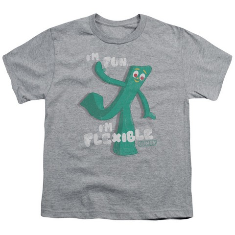 Gumby-Flex Short Sleeve Youth 18-1 Tee- Athletic Heather - Small