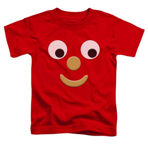 Gumby-Blockhead J Short Sleeve Toddler Tee- Red - Medium 3T