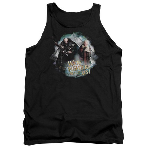 The Hobbit-We Are Fighers Adult Tank Top- Black - 2X