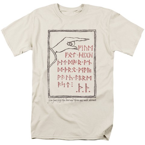 The Hobbitback Door Short Sleeve Adult 18-1 Tee- Cream - Medium