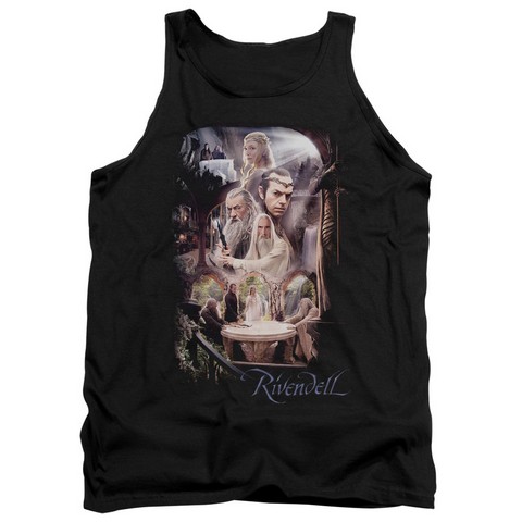 The Hobbit-Rivendell Adult Tank Top - Black - Large