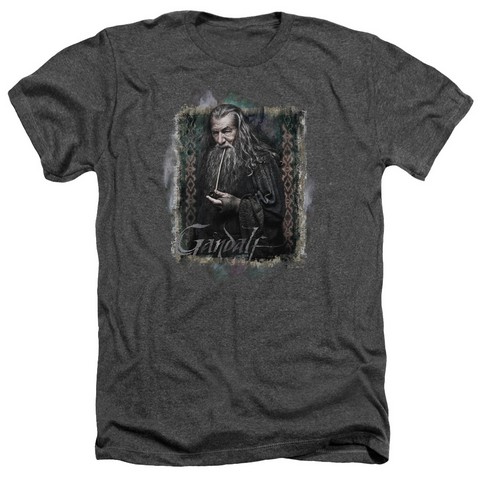 The Hobbit-Gandalf Adult Heather Tee- Charcoal - Medium