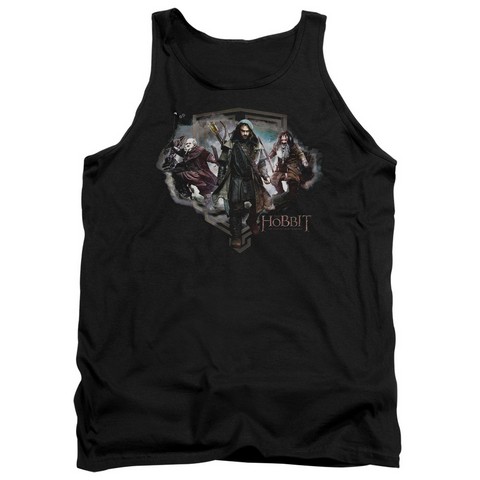 The Hobbit-Three Dwarves Adult Tank Top- Black - Medium
