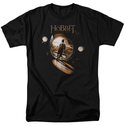 The Hobbit-Hobbit Hole Short Sleeve Adult 18-1 Tee- Black - Medium