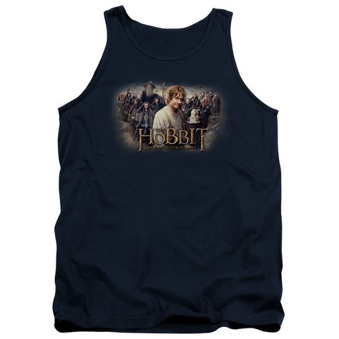 The Hobbit-Hobbit Rally Adult Tank Top- Navy - Medium