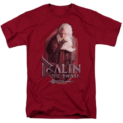 The Hobbit-Balin Short Sleeve Adult 18-1 Tee- Cardinal - Medium