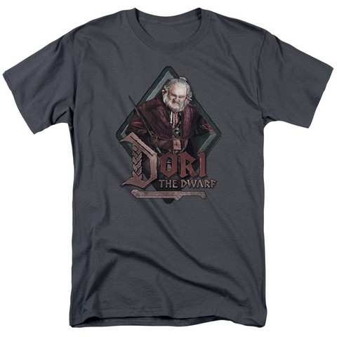 The Hobbit-Dori Short Sleeve Adult 18-1 Tee- Charcoal - Small