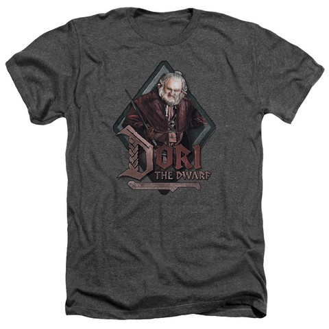 The Hobbit-Dori Adult Heather Tee- Charcoal - Small
