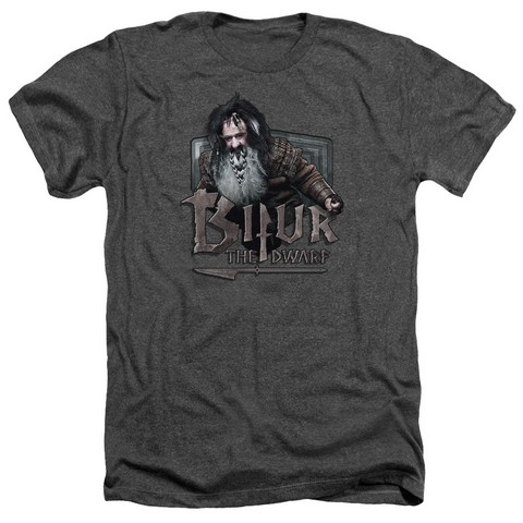 The Hobbit-Bifur Adult Heather Tee- Charcoal - Medium