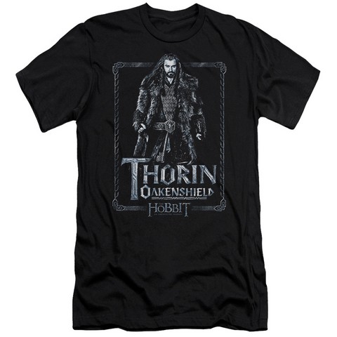 Trevco The Hobbit-Thorin Stare Short Sleeve Adult 30-1 Tee, Black - Large