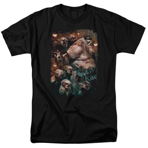 The Hobbit-Goblin King Short Sleeve Adult 18-1 Tee- Black - Medium