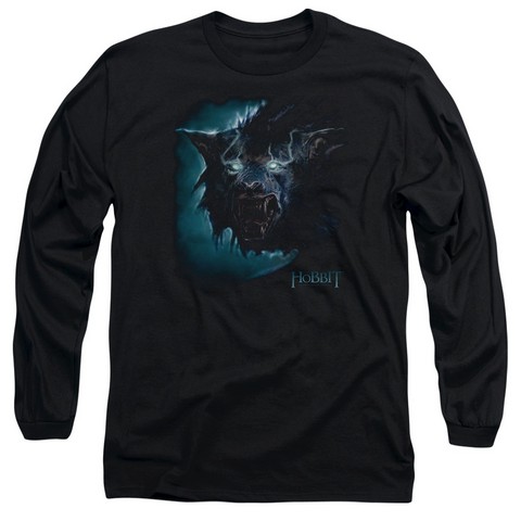 The Hobbit-Warg Long Sleeve Adult 18-1 Tee- Black - Medium
